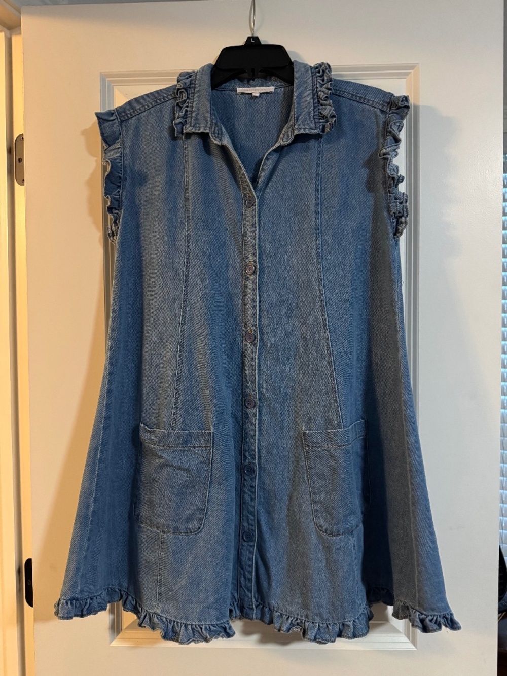 Olivaceous blue Jean dress